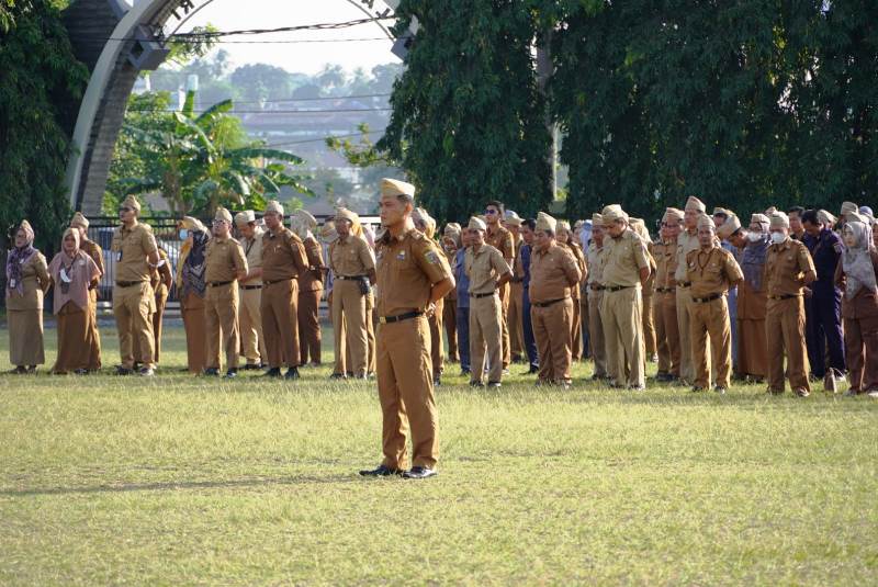 Pemprov Lampung Gelar Apel Mingguan Di Lingkungan Sekretariat Daerah Provinsi Lampung