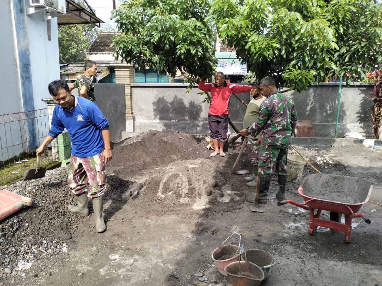 Percantik Pangkalan, Danramil Nogosari Pimpin anggota Laksanakan Bin Pangkalan