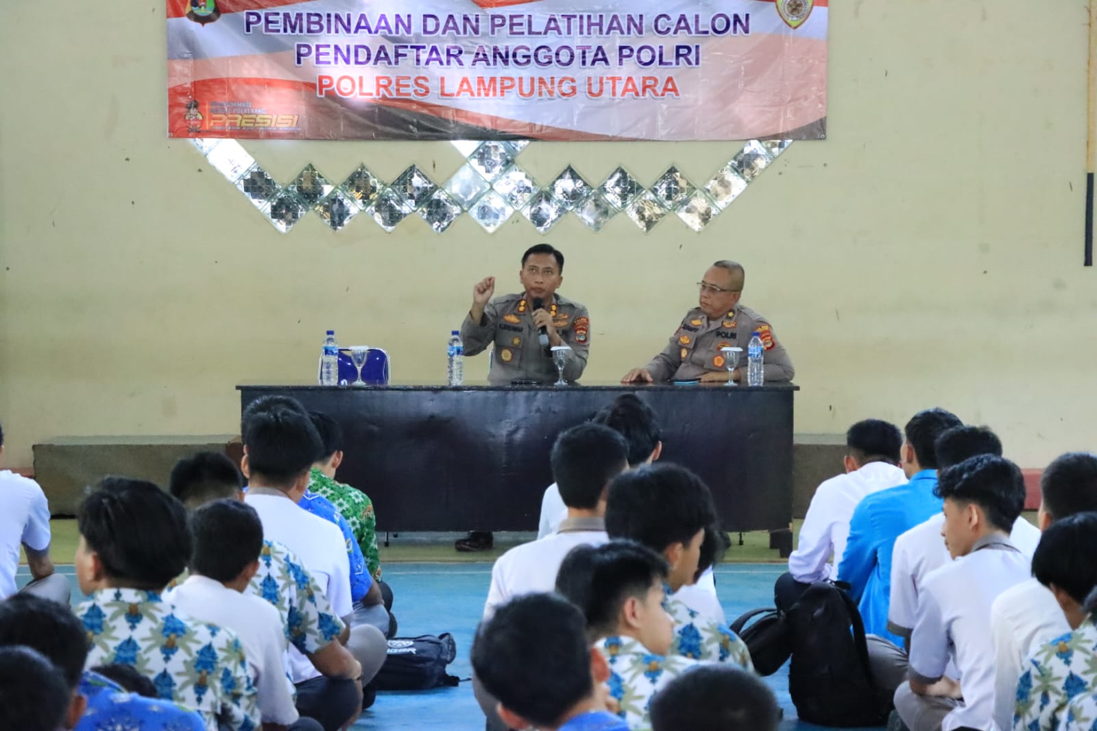 Polres Lampung Utara Gelar Binlat Bagi Pendaftar Calon Anggota Polri