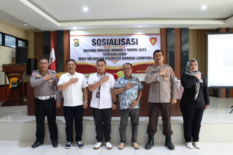 Polresta Bandar Lampung Gelar Sosialisasi Hukum UU No 1 Tahun 2023 Tentang KUHP