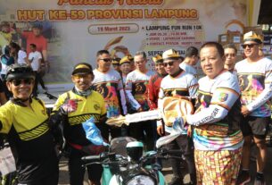 Ribuan Masyarakat Lampung Ikuti Fun Run dan Sepeda Santai Dalam Rangka HUT ke-59 Provinsi Lampung