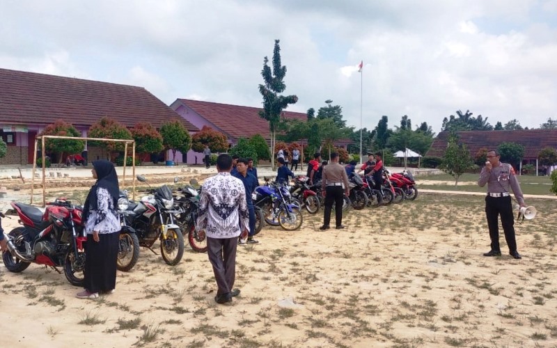 Satlantas Polres Tulang Bawang Gelar Police Goes To School dan Razia Knalpot Brong