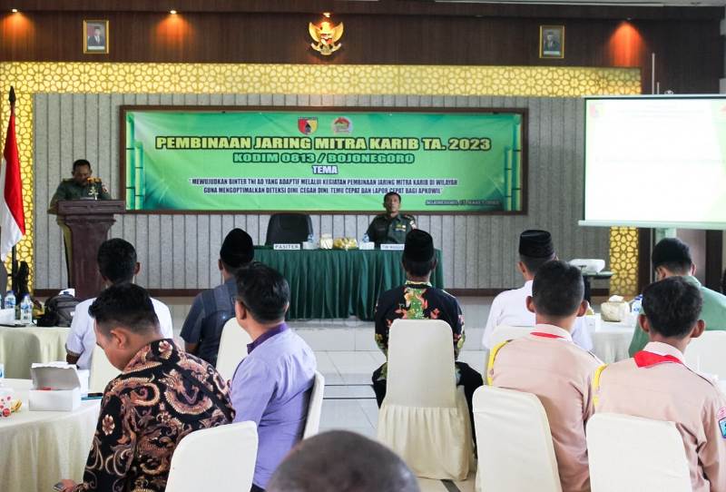 Tingkatkan Hubungan Silaturahmi, Kodim Bojonegoro Gelar Pembinaan Jaring Mitra Karib