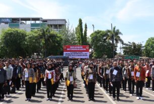 769 Calon Siswa Polri Pendaftaran Polresta Bandar Lampung Hadiri Pakta Integritas Penerimaan Polri