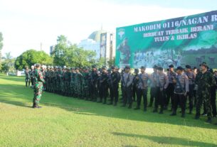 Aparat Gabungan Dipimpin Danrem 012/TU Musnahkan Ladang Ganja