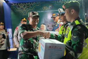 Bersama Bupati dan Kapolres, Dandim Bojonegoro Cek Pos Pengamanan Idul Fitri 1444 Hijriah