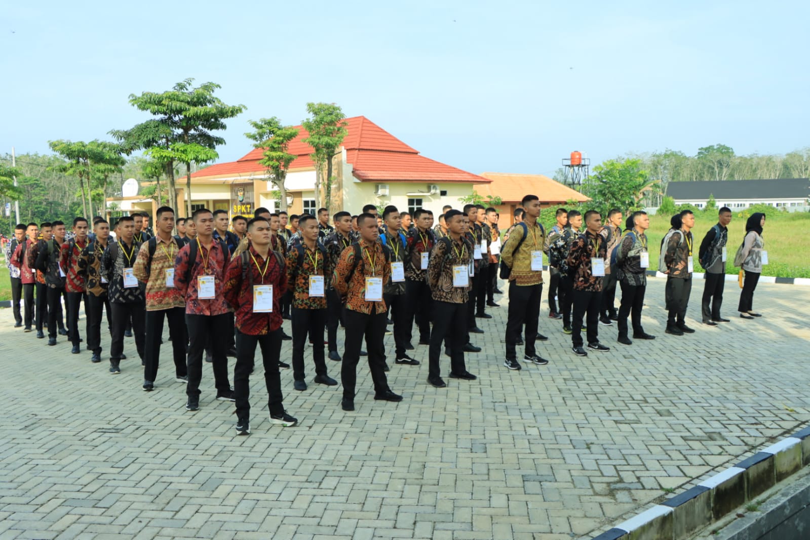 Calon Anggota Polri TA 2023 Memasuki Tes Rikmin Awal di Polres Tulang Bawang Barat.