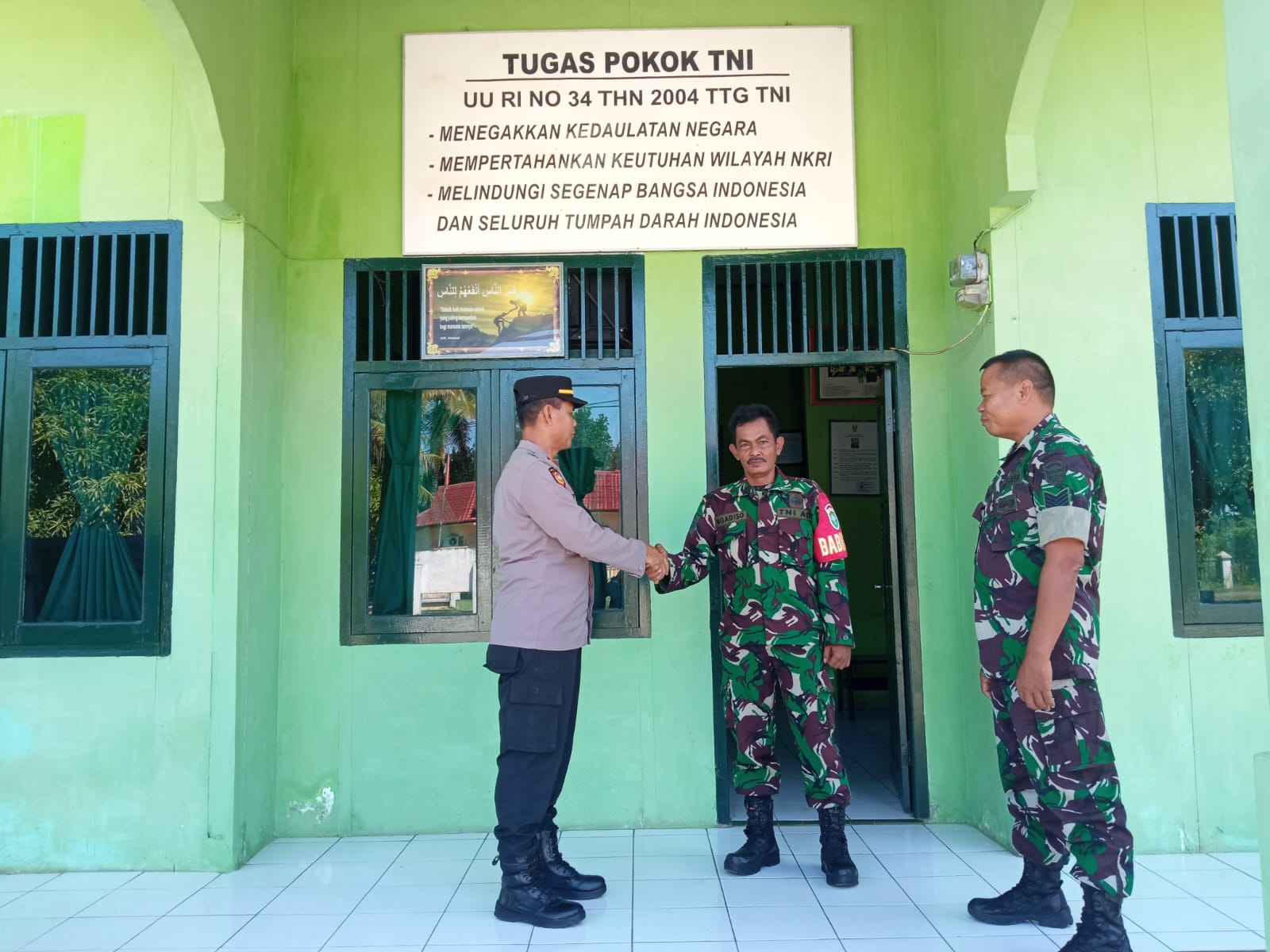 Dandim 0105/Abar Melalui Danramil 04/Meureubo : TNI - Polri Bagaikan Abang Dan Adik Jadi Harus Selalu Bersama