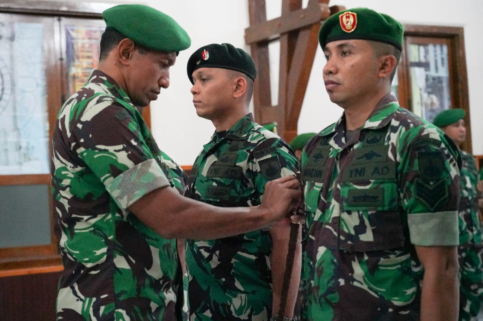 Danrem 074/Warastratama Terima Laporan Korps KP Perwira serta melantik KP Bintara dan Tamtama