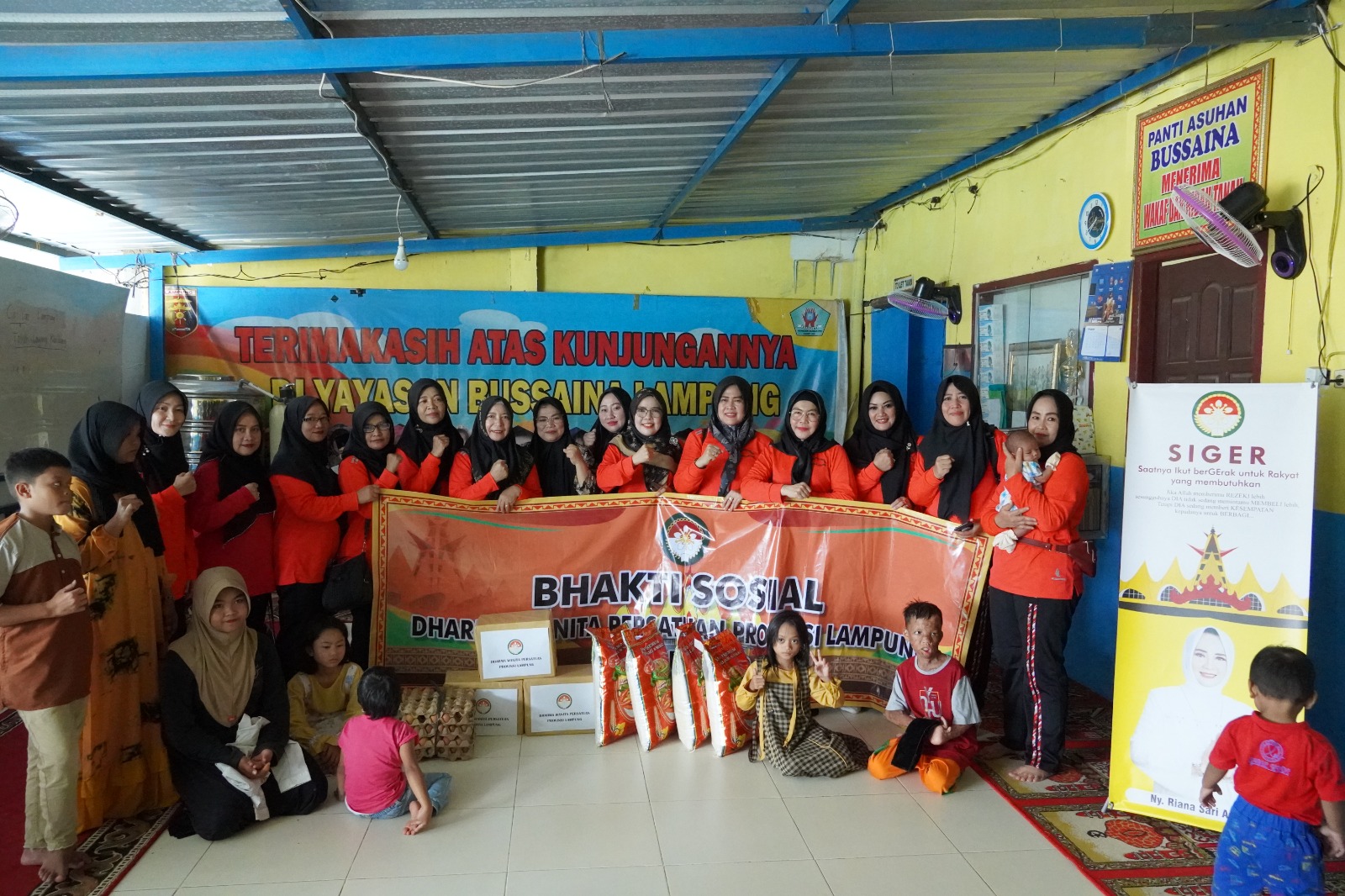 Dharma Wanita Persatuan Provinsi Lampung Gelar Pertemuan Rutin dan Bakti Sosial