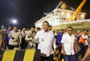 Gubernur Arinal dan Jajaran Forkopimda Lepas Sambut Pemudik Roda 2 di Dermaga C Pelabuhan Panjang Bandar Lampung