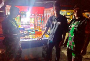 Ini Tujuan Personil Koramil Jatisrono Datangi Pedagang Kembang Api