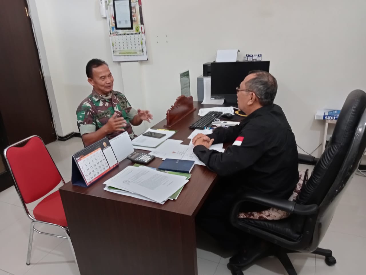 Pererat Tali Silaturrahmi, Danramil 03/Serengan Gelar Komsos