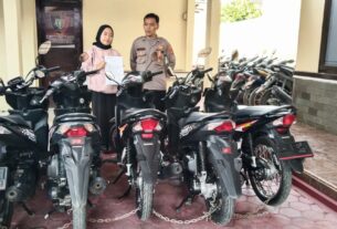 Polresta Bandar Lampung Terima Ratusan Sepeda Motor Titipan Milik Warga Yang Akan Mudik