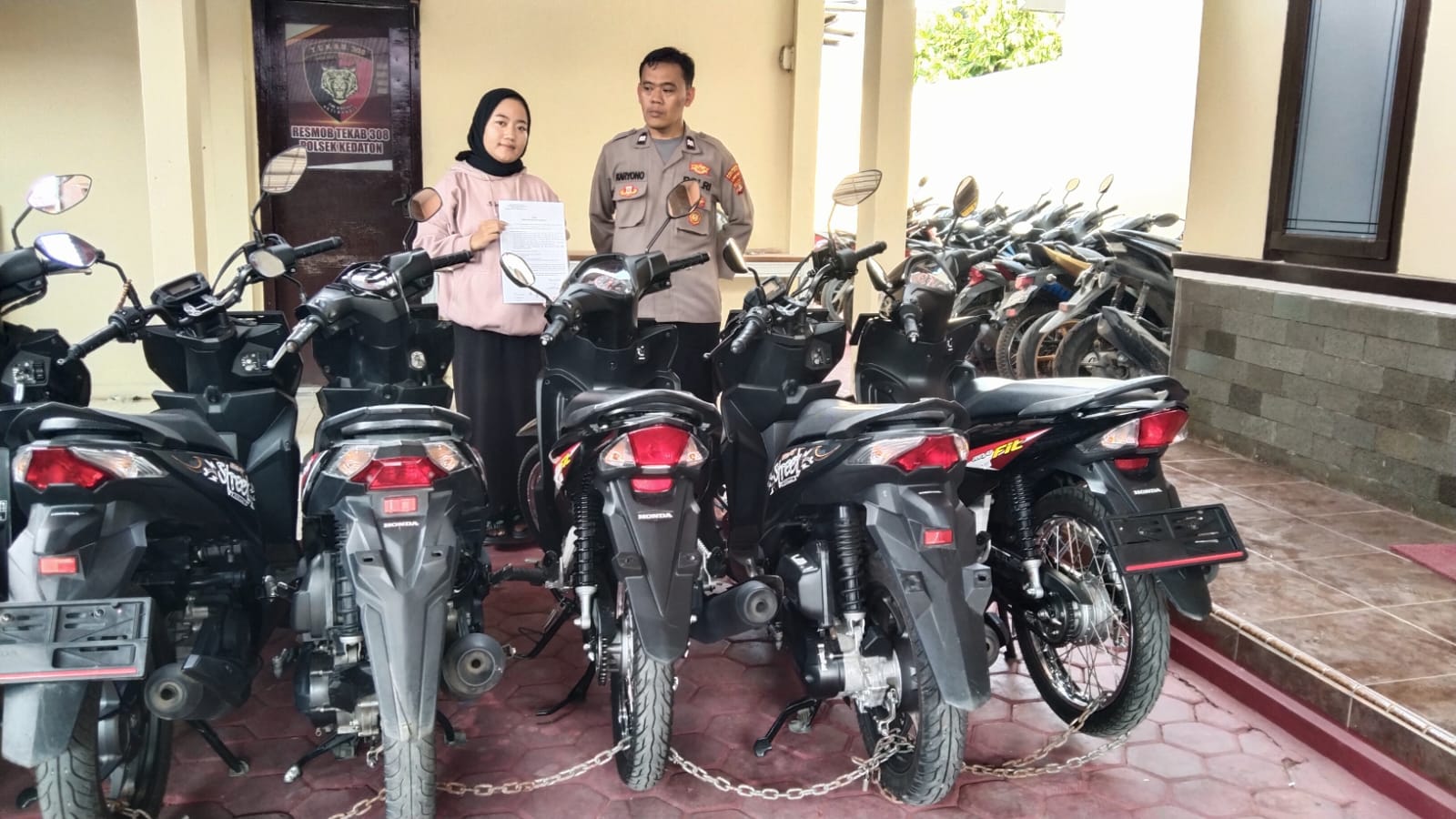Polresta Bandar Lampung Terima Ratusan Sepeda Motor Titipan Milik Warga Yang Akan Mudik