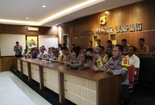 Polresta Bandar Lampung Terima Tim Supervisi Ops Ketupat Krakatau 2023 Mabes Polri