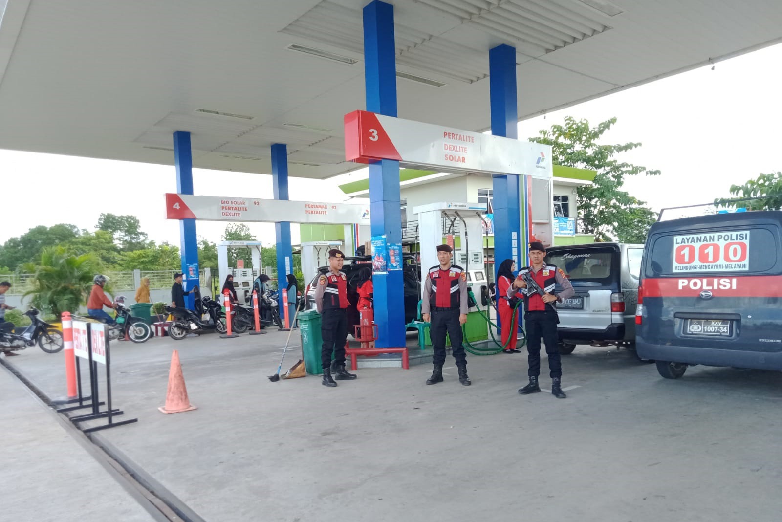 Samapta Polres Tulang Bawang Gelar Patroli di Empat Lokasi Berbeda