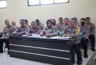 Sambut Hari Raya Idul Fitri 1444 H, Polres Way Kanan Gelar Rakor Lintas Sektoral di Aula Adhi Pradana