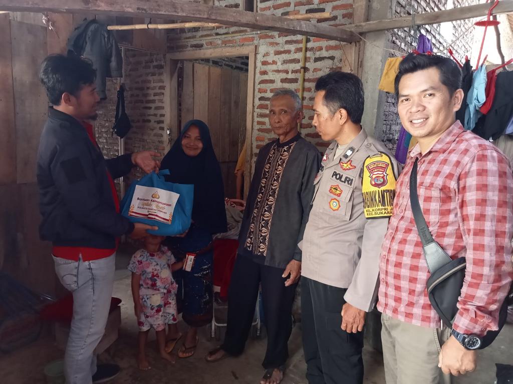 Sat Narkoba Polresta Bandar Lampung Bagikan Paket Sembako