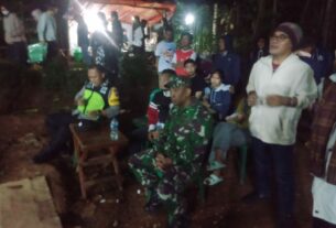 TNI-Polri Slogohimo Berikan Pengamanan Turnamen Bola Volly Prabu Cup II