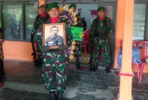Serma (Purn) Sukadi Tutup Usia, Danramil 04/Nguntoronadi Pimpin Upacara Pemakaman Militer