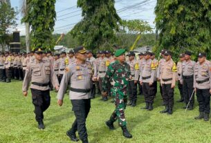 Apel Gelar dan Serpas Pam Pilkakam di Kabupaten Way Kanan, TNI – Polri Sinergi Ciptakan Rasa Aman dan Kondusif