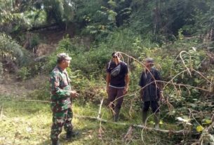 Babinsa Posramil 05/PC Turun Kewilayah Pastikan Tidak Ada Warga Yang Membakar Lahan