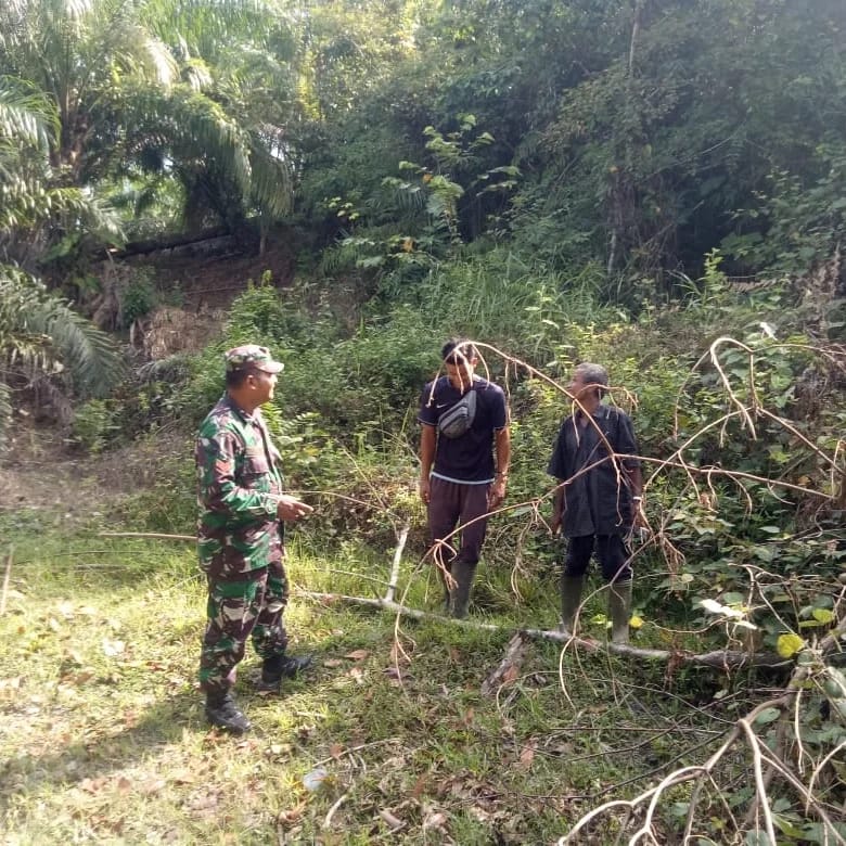 Babinsa Posramil 05/PC Turun Kewilayah Pastikan Tidak Ada Warga Yang Membakar Lahan