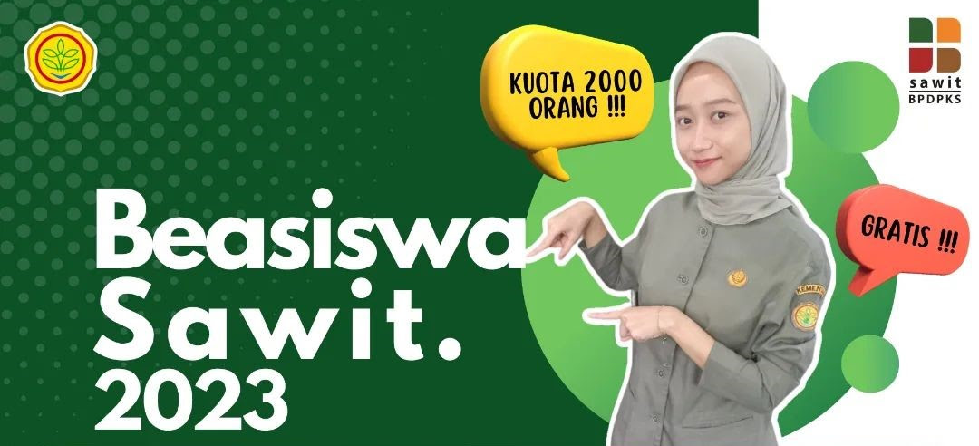 Beasiswa SDM Sawit 2023 Kesempatan Kuliah Gratis untuk 2.000 anak se-Indonesia