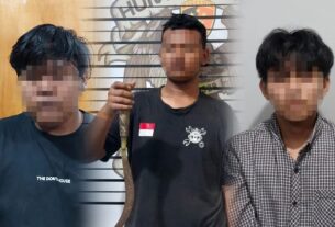 Gelar Patroli Hunting, Tim Patroli Gabungan Polresta Bandar Lampung Amankan 3 Remaja dan Sebilah Senjata Tajam