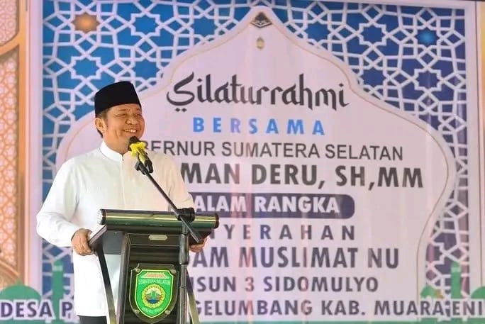 Gubernur Sumsel Kunjungi Kabupaten Muara Enim dan Berikan Bantuan Baju Kepada Muslimat NU