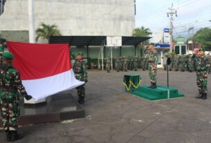 Guna Memupuk Jiwa Kejuangan, Patriotisme Dan Nasionalisme, Kodim 0728/Wonogiri Gelar Upacara Hari Senin