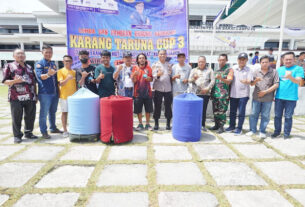 Karang taruna ada kan kicau mania cup di halaman perkantoran pemerintah.