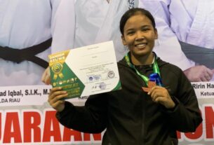 Mahasiswi IIB Darmajaya Juara Kejurnas Shokaido Piala Danrem 031 Wira Bima, Riau