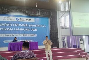 Musprov Aptikom Provinsi Lampung 2023, Dosen Prodi MTI IIB Darmajaya Sampaikan “Kolaborasi Menuju Akreditasi Unggul”