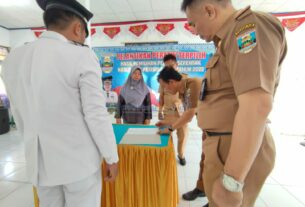 Pelantikan peratin terpilih pekon menyancang kecamatan karya penggawa