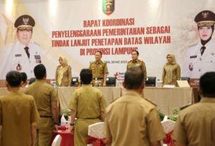 Pemprov Lampung Gelar Rapat Koordinasi Penyelenggaraan Pemerintahan Sebagai Tindak Lanjut Penetapan Batas Wilayah di Provinsi Lampung