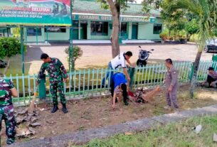 Perkuat Sinergitas, TNI-Polri di Kedungadem Bojonegoro Kurve bersama