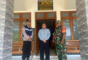 TNI-Polri Di Kismantoro Berikan Pengamanan Ibadah Kenaikan Isa Al Masih