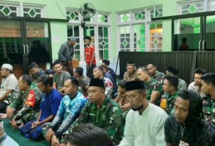 Tingkatkan Keimanan Dan Ketaqwaan, Satgas TMMD Reguler Ke-116 Kodim 0735/Surakarta Laksanakan Sholat Subuh Berjamaah