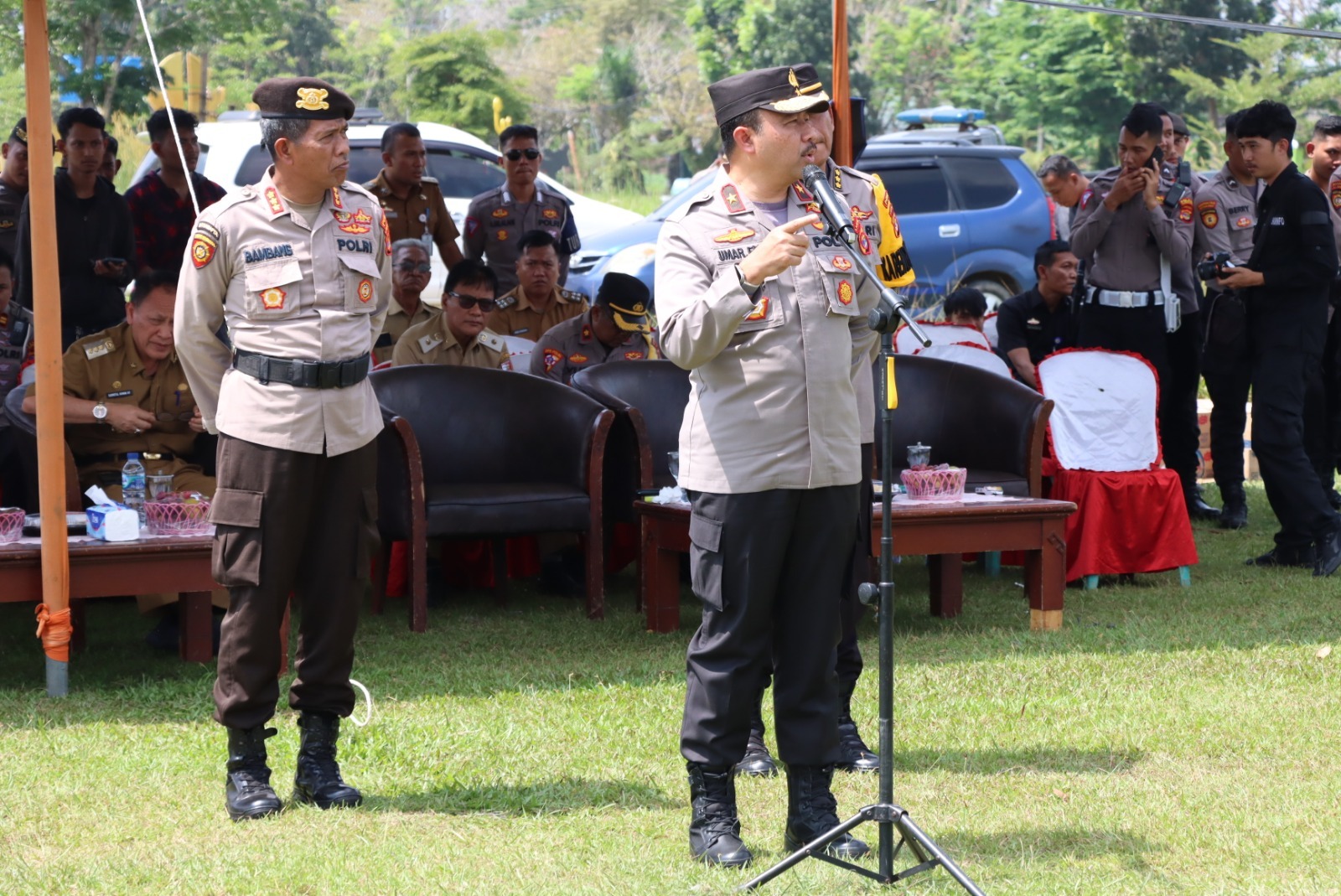 Wakapolda Bersama Karo Ops Polda Lampung Lihat Langsung Latihan Dalmas Terpadu Rayonisasi II