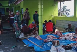 Babinsa Dikarangtengah Manfaatkan Moment Idul Adha, Ini Tujuannya