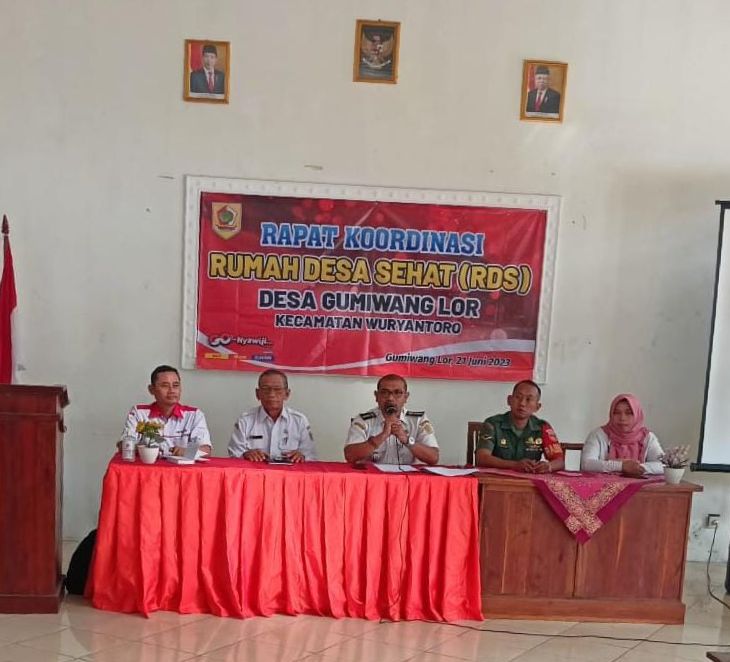 Babinsa Gumiwang Lor Hadiri Rakor Pembentukan Rumah Desa Sehat