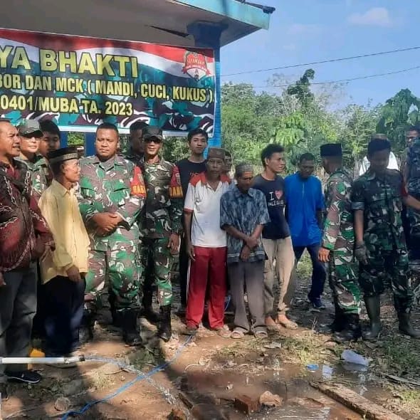 Bantu Warga Mendapatkan Air Bersih Merupakan Program TMMD Kodim 0401/Muba