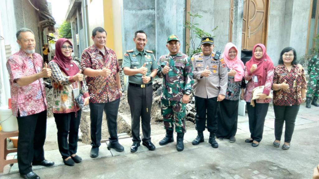Dandim 0735/Surakarta Laksanakan Peletakan Batu Pertama Progam Karya Bhakti Daerah ( KBD )Tahap V Dan VI Tahun 2023