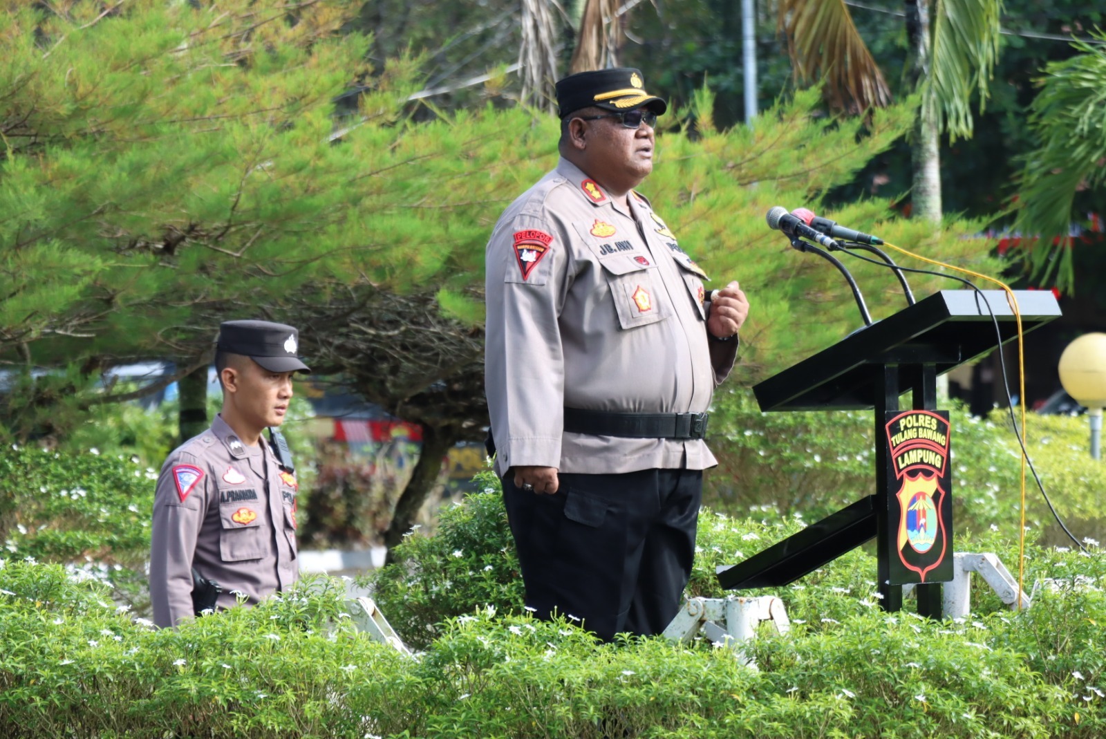 Empat Pesan Kapolres Tulang Bawang Saat Memimpin Langsung Apel Sat Kamling