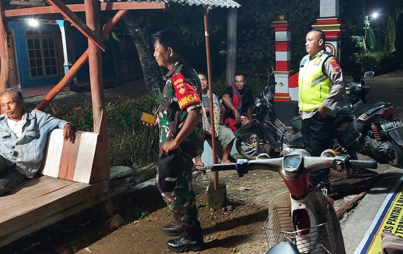 Guna Menjaga Kamtibmas, Tiga Pilar Di Giriwoyo Rutin Sambangi Warga