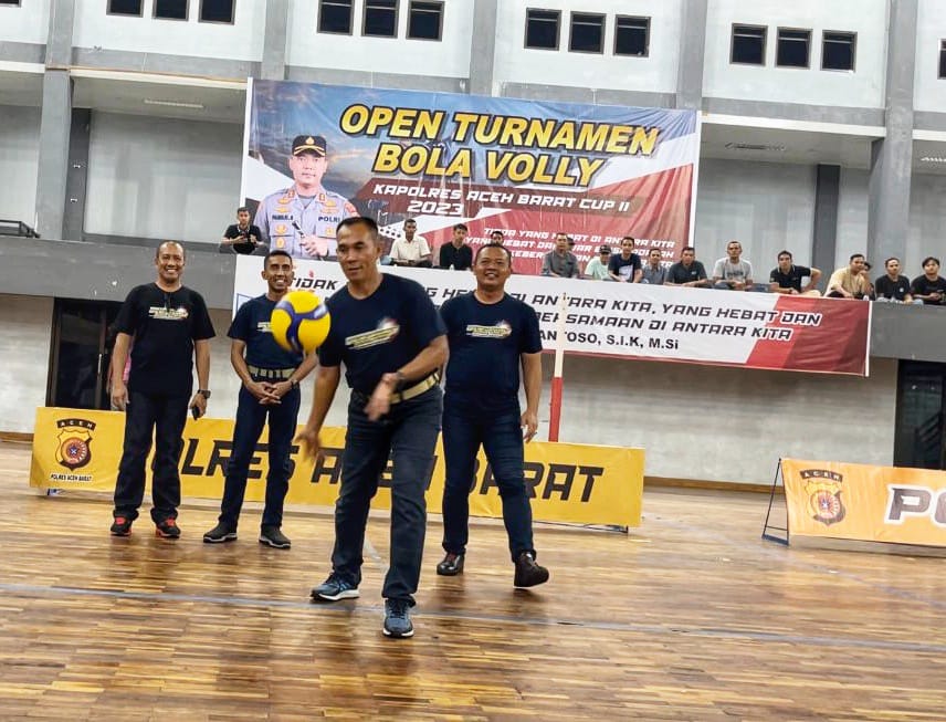 Danrem 012/TU Hadiri Sekaligus Buka Turnamen Bola Voli Kapolres Cup II