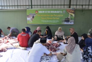 Hari Raya Idul Adha 1444 H, Kodim 0735/Surakarta Laksanakan Penyembelihan Hewan Qurban 2 Ekor Sapi Dan 3 Ekor Kambing