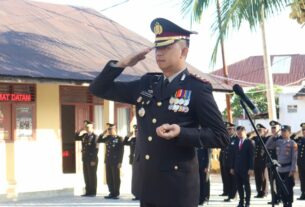 Kapolres pimpin langsung upacara dalam rangka memperingati hari lahir Pancasila